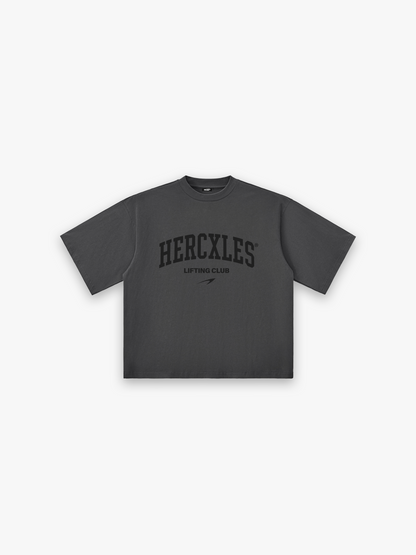 Lifting Club HUGE T-Shirt - Grey / Black front flat lay