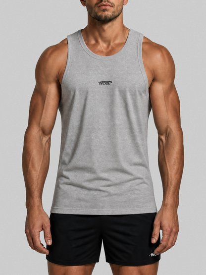 HERCXLES 2026: Sport Ribbed Tank Top - Light Grey model