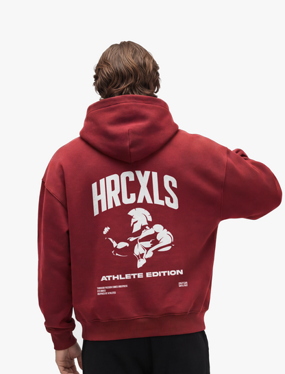 HERCXLES 2026: Athlete Edition Hoodie - Red model back