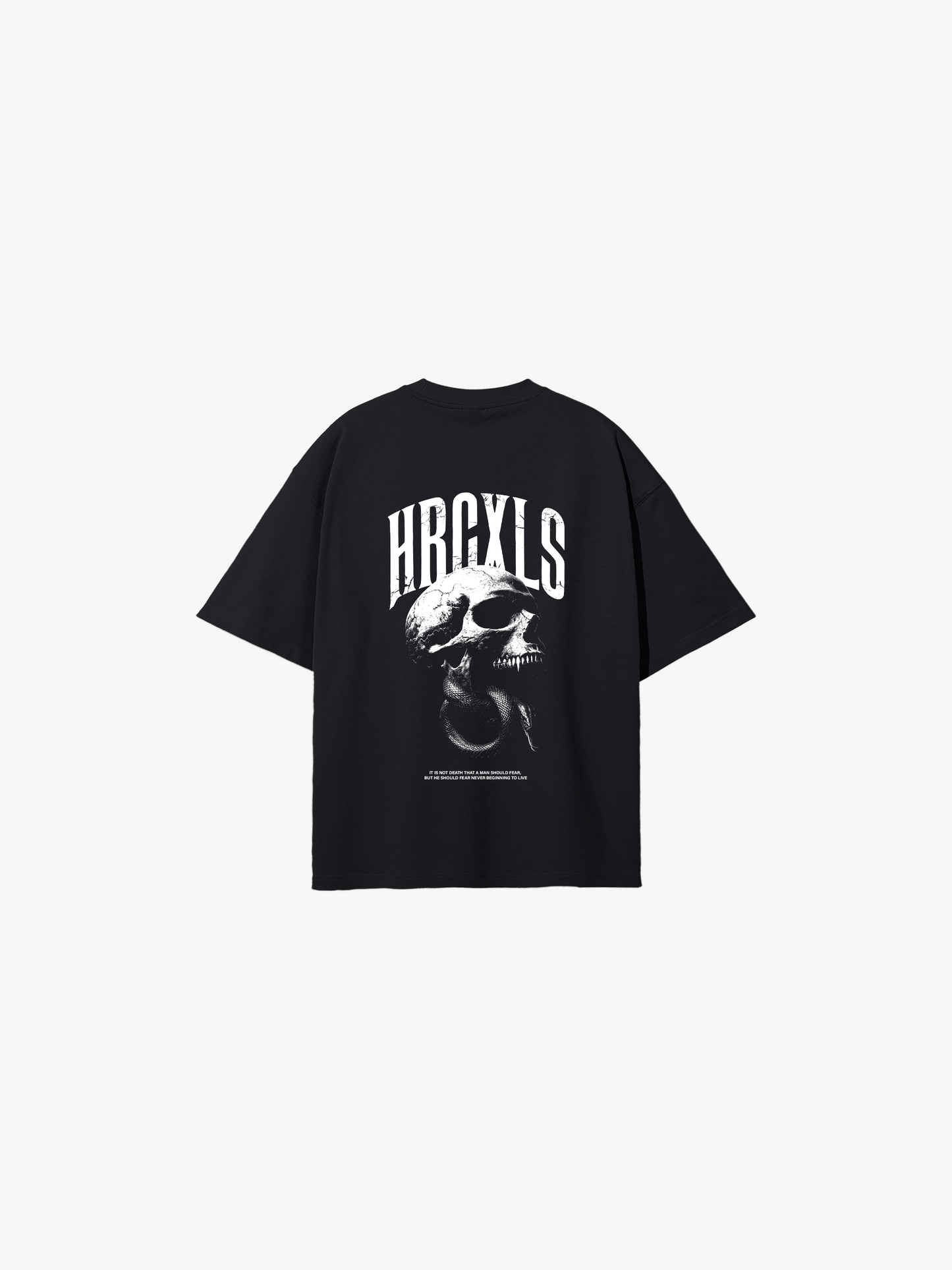 HERCXLES: Death Rattle Oversized T-Shirt - Black image 1 flat lay