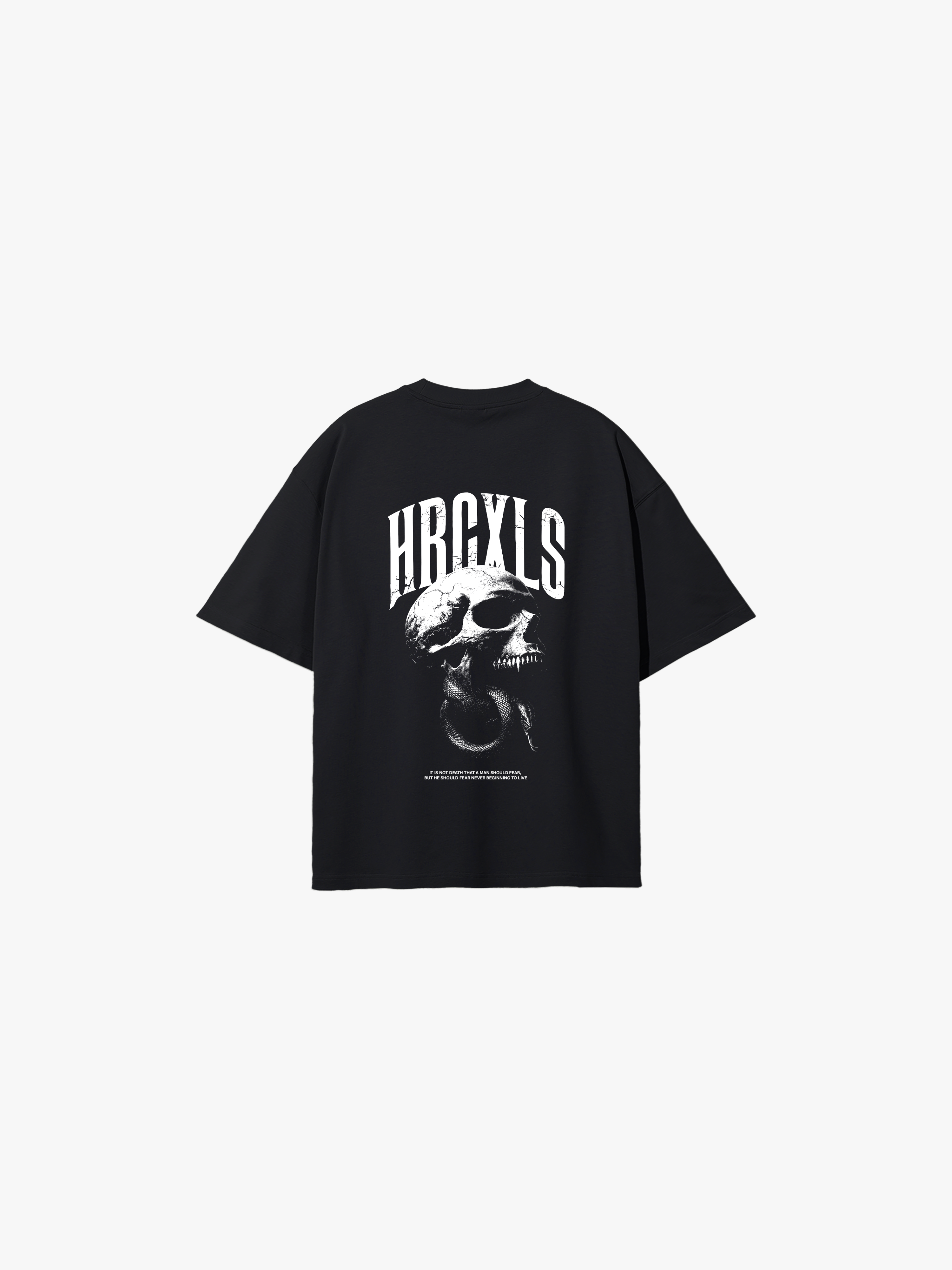 HERCXLES: Death Rattle Oversized T-Shirt - Black image 1 flat lay