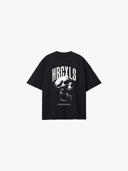 HERCXLES: Death Rattle Oversized T-Shirt - Black image 1 flat lay