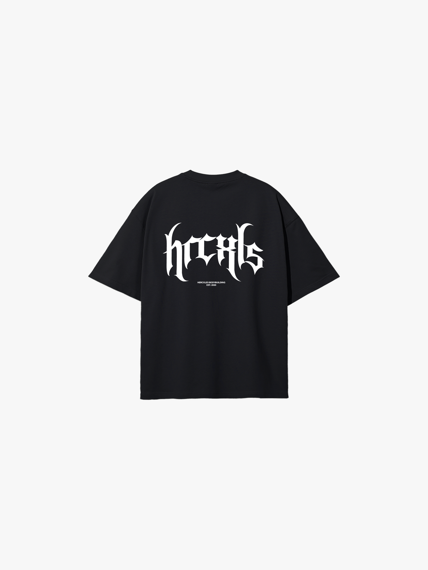 HERCXLES: Gothic Oversized T-Shirt - Black back flat lay