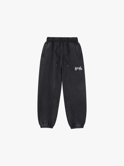 Gothic Oversized Sweatpants - Black flat lay front