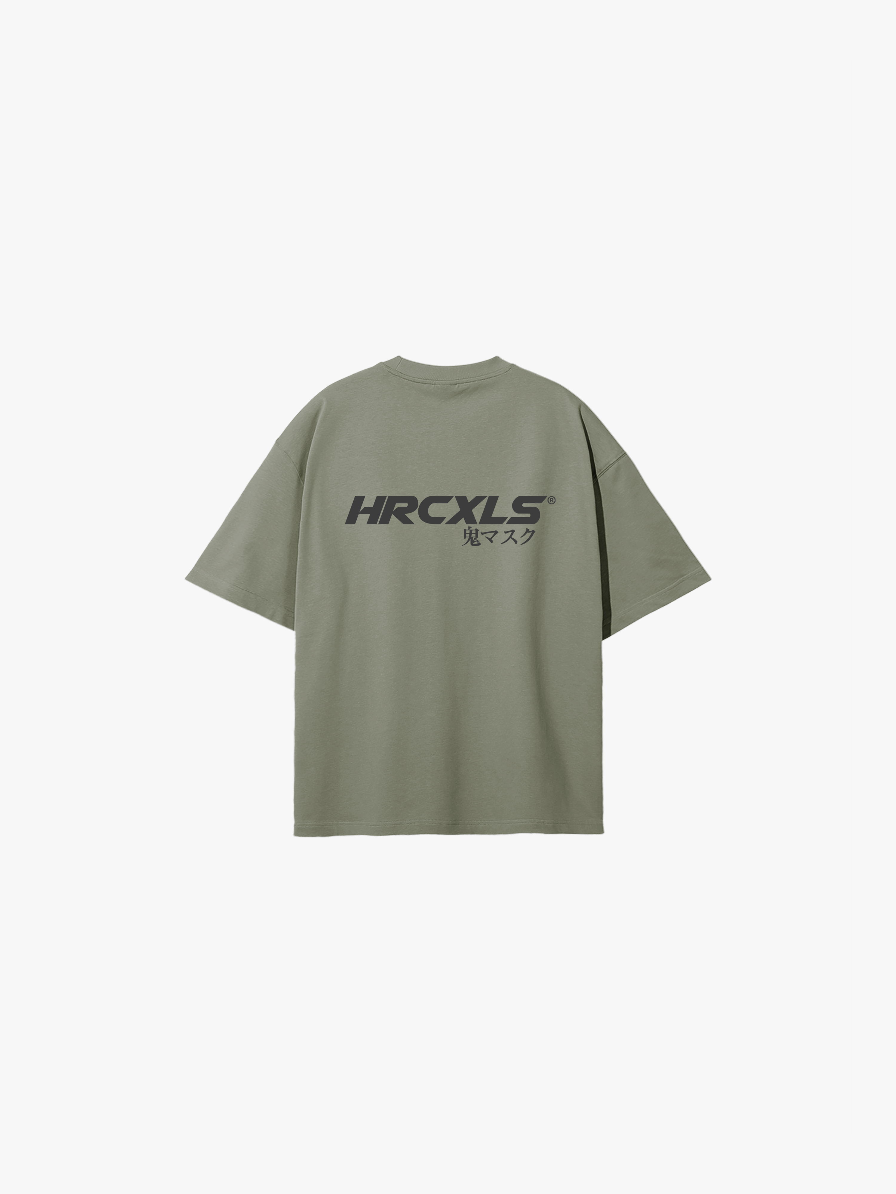 HERCXLES: Kuro Oversized T-Shirt - Washed Green back flat lay