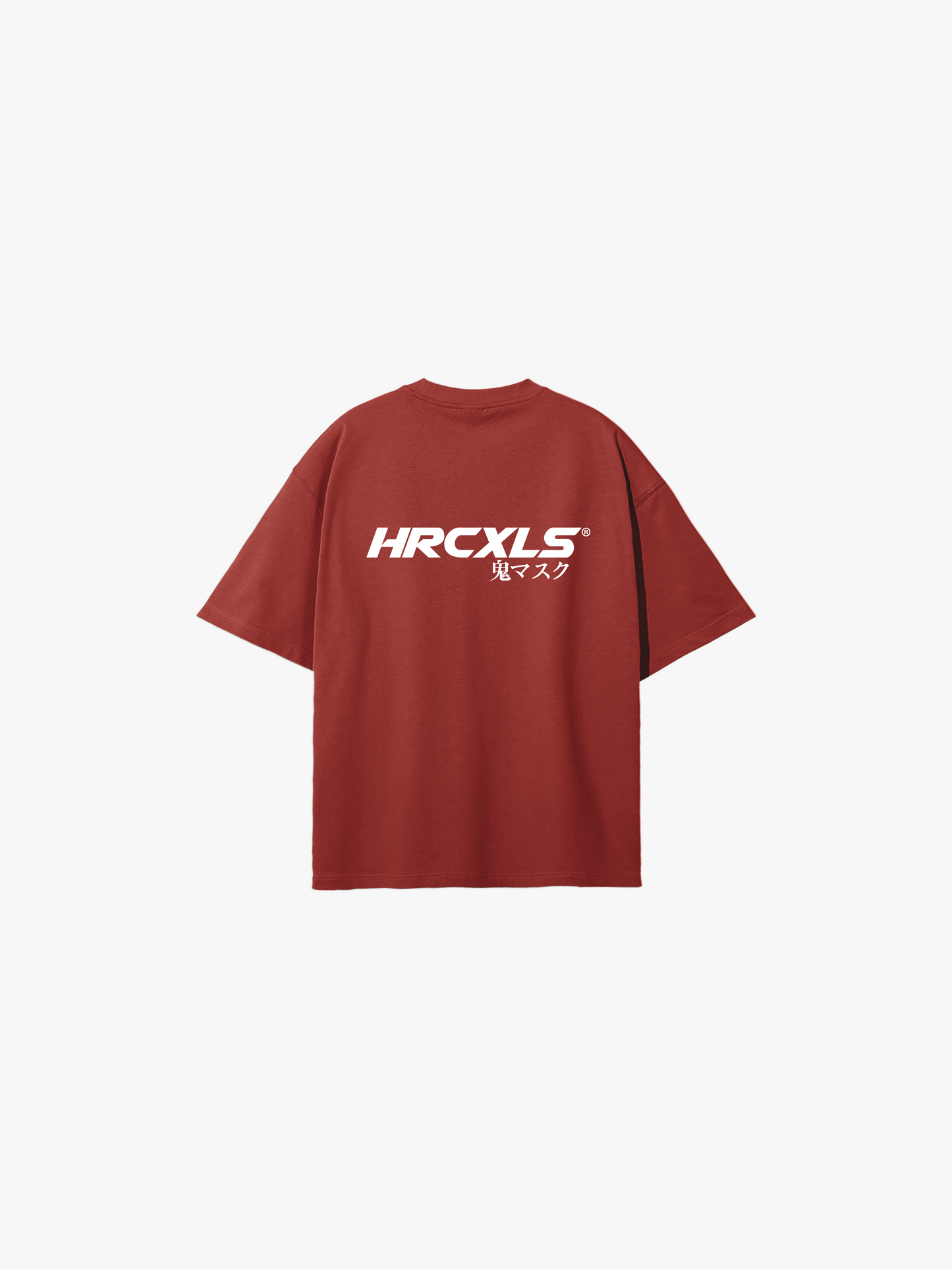 HERCXLES: Kuro Oversized T-Shirt - Red back flat lay
