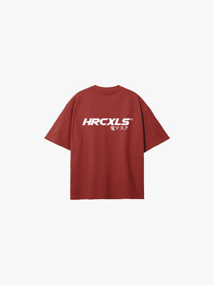 HERCXLES Kuro T-Shirt in Red - back flat lay