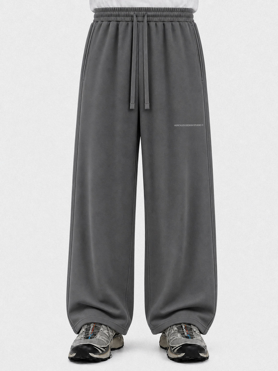 HCX feature detail: Studios Distressed Sweatpants - hcx gallery distressed sweatpants dark grey
