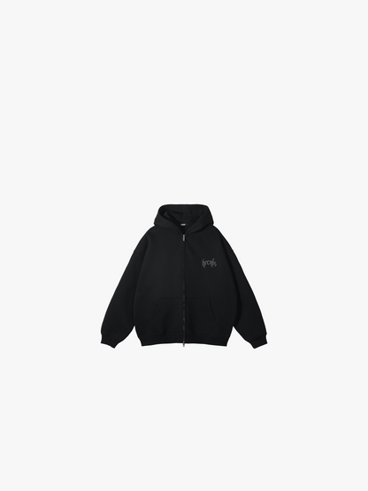 Gothic relaxed zip hoodie