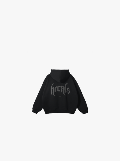 Gothic relaxed zip hoodie