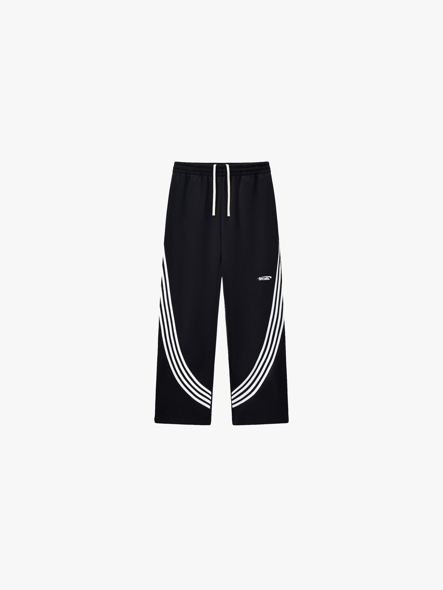 Sport Oversized Sweatpants - Black striped flat lay front