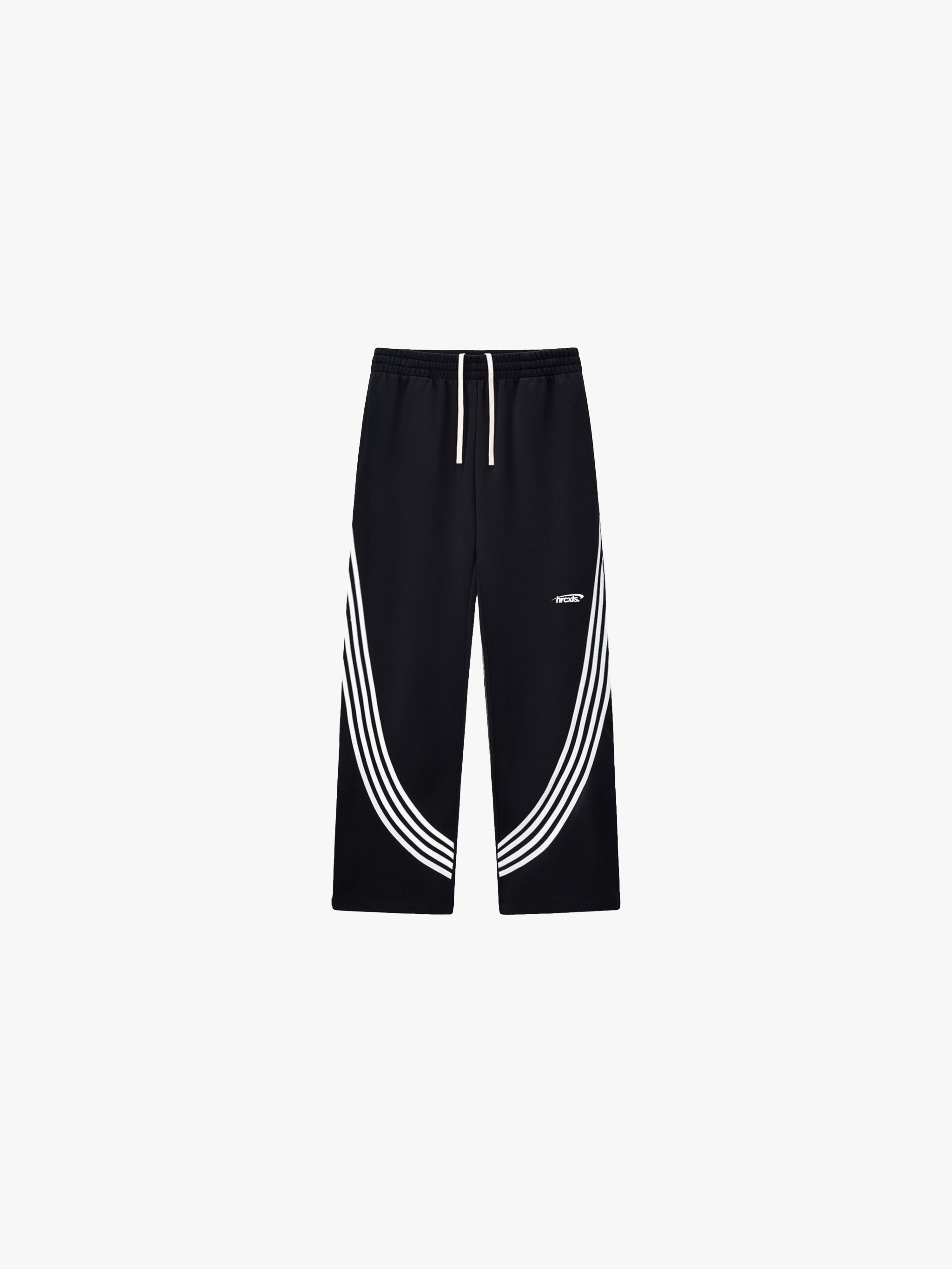 Sport Oversized Sweatpants - Black striped flat lay front