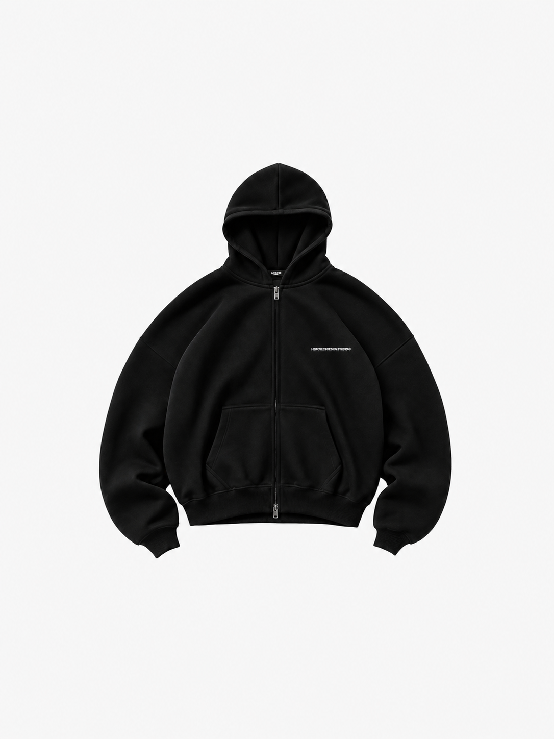 Studios Zip Hoodie - Black front flatlay