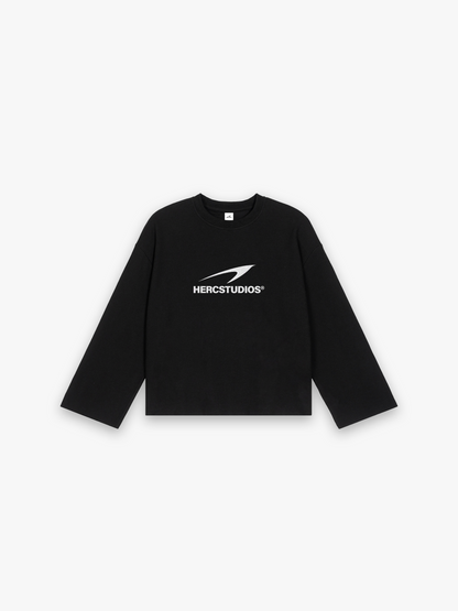 HERCSTUDIOS Rag Tee - Black flat lay front
