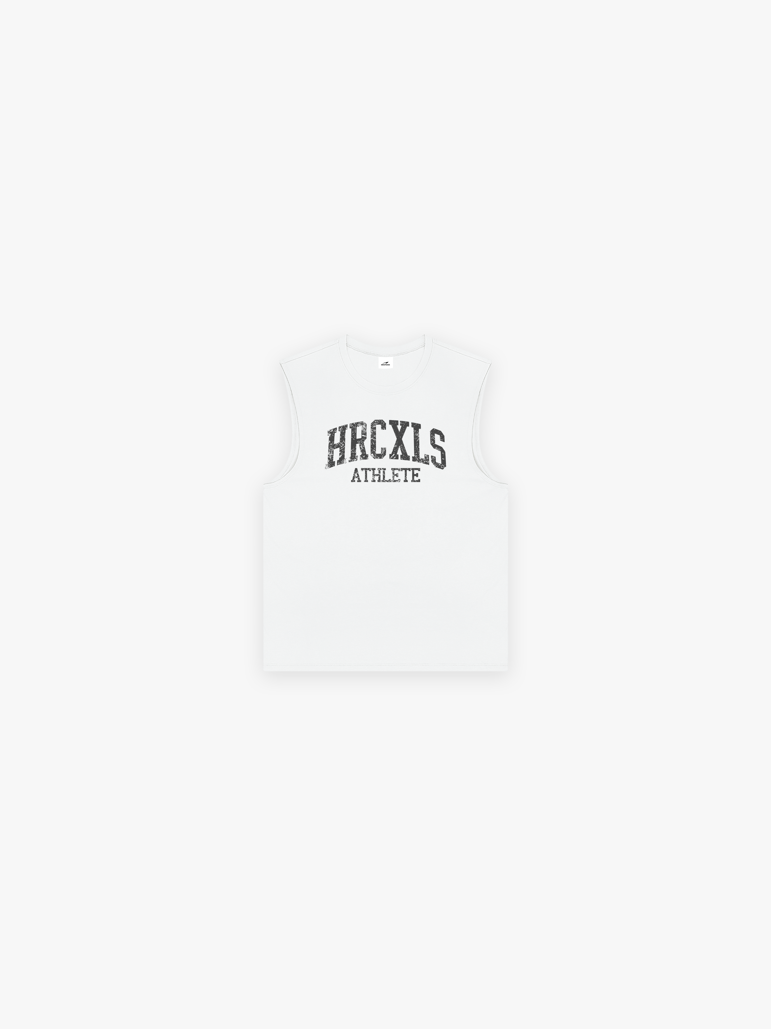 HERCXLES 2026: HRCXLS Athlete Cut Off - White front flat lay