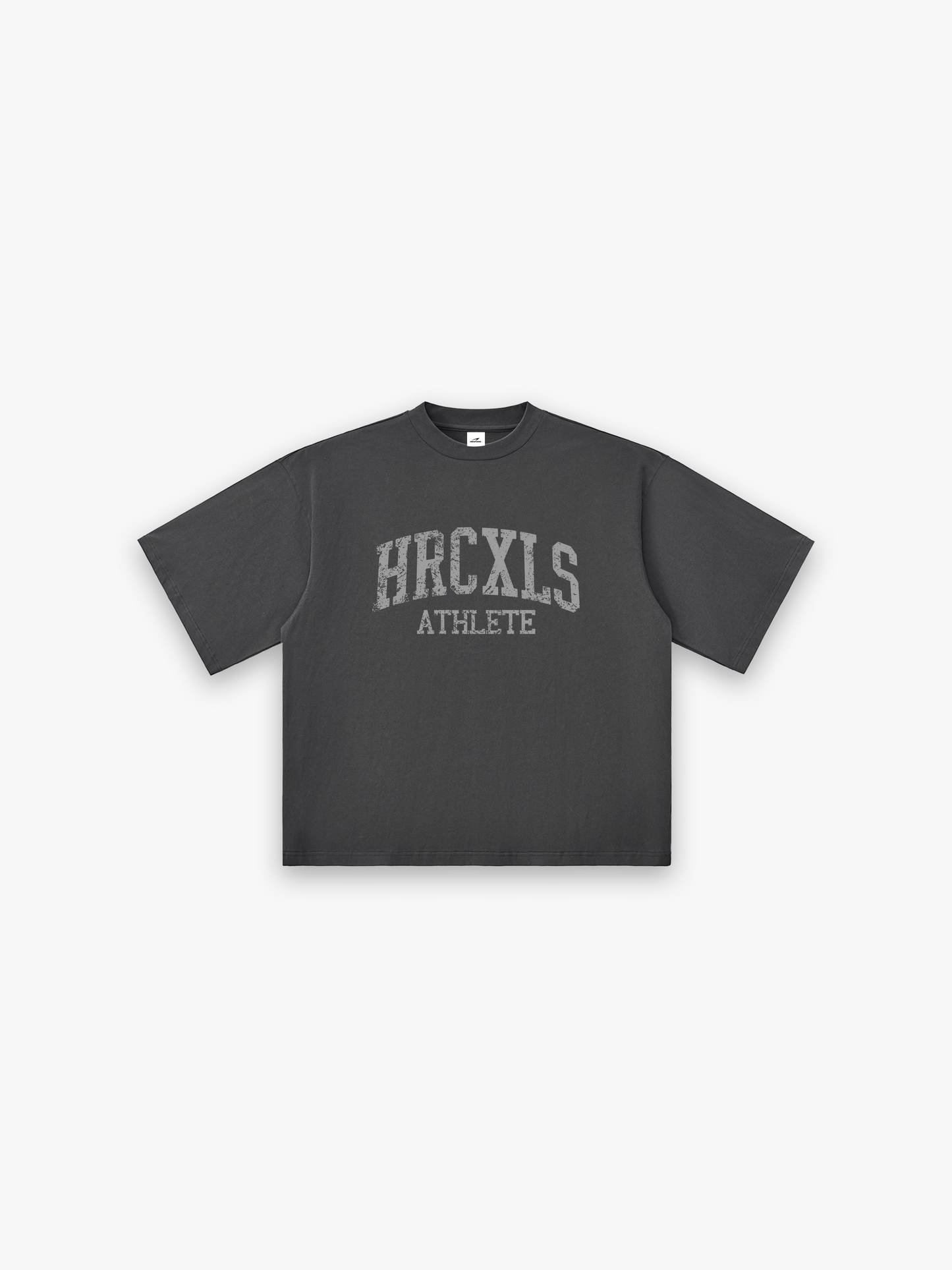 HERCXLES 2026: Vintage Athlete HUGE T-Shirt - Charcoal front flat lay