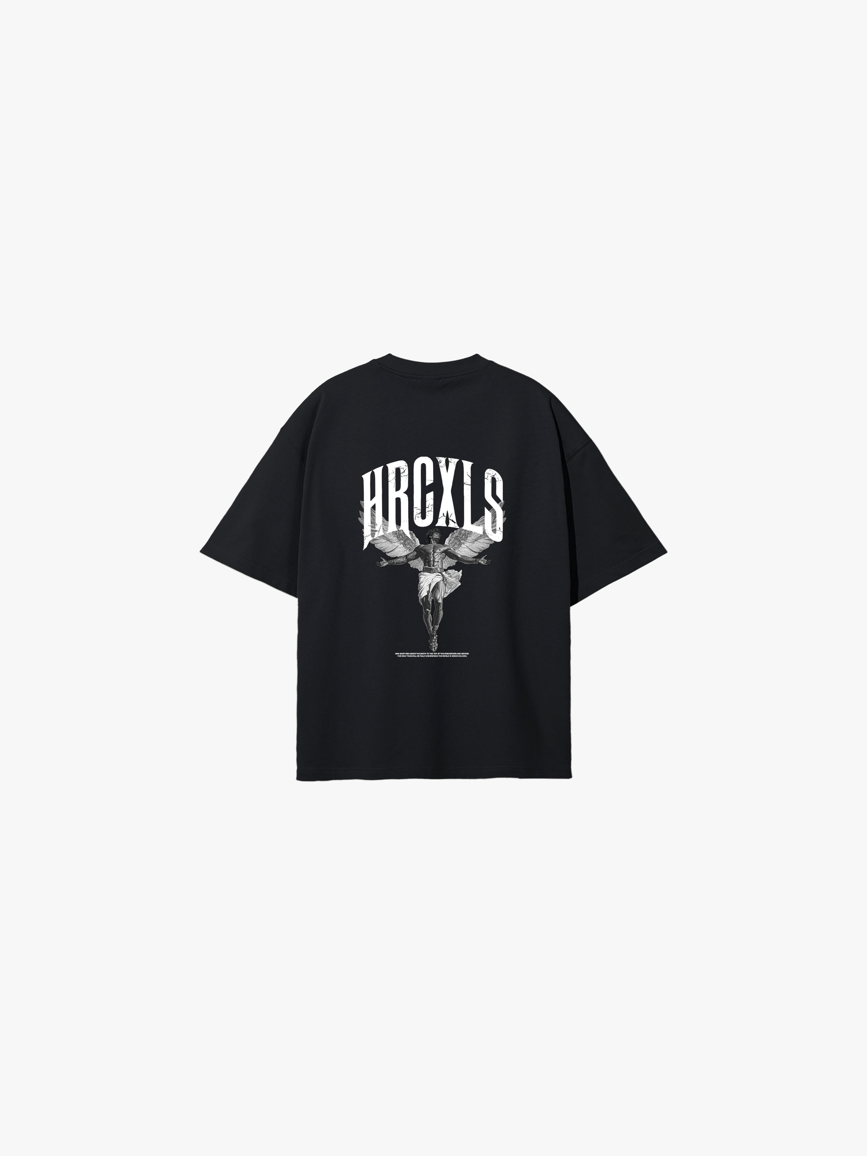 HERCXLES: Archangel Oversized T-Shirt - Black back flat lay