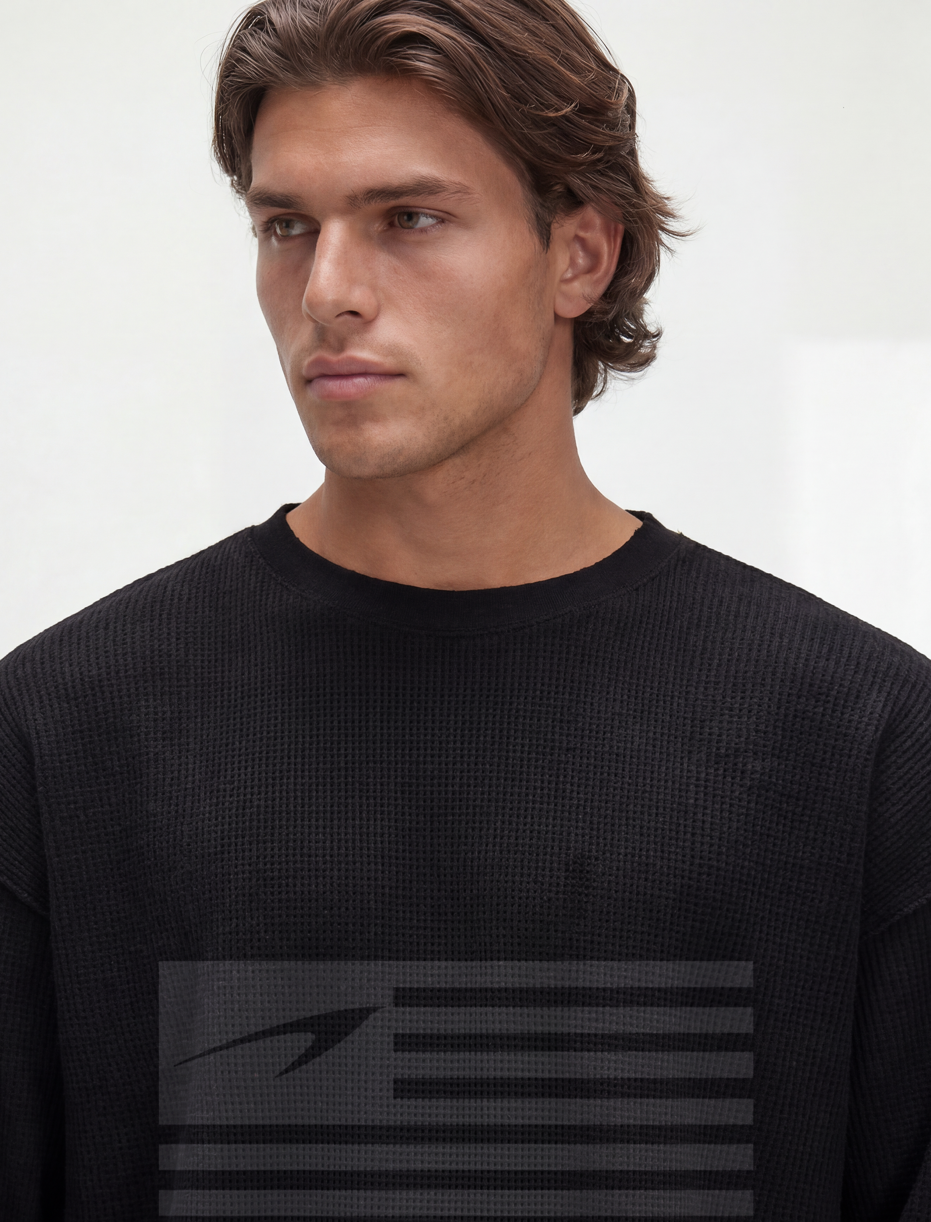 HERCXLES USA Rag Long Sleeve - Black artwork close up