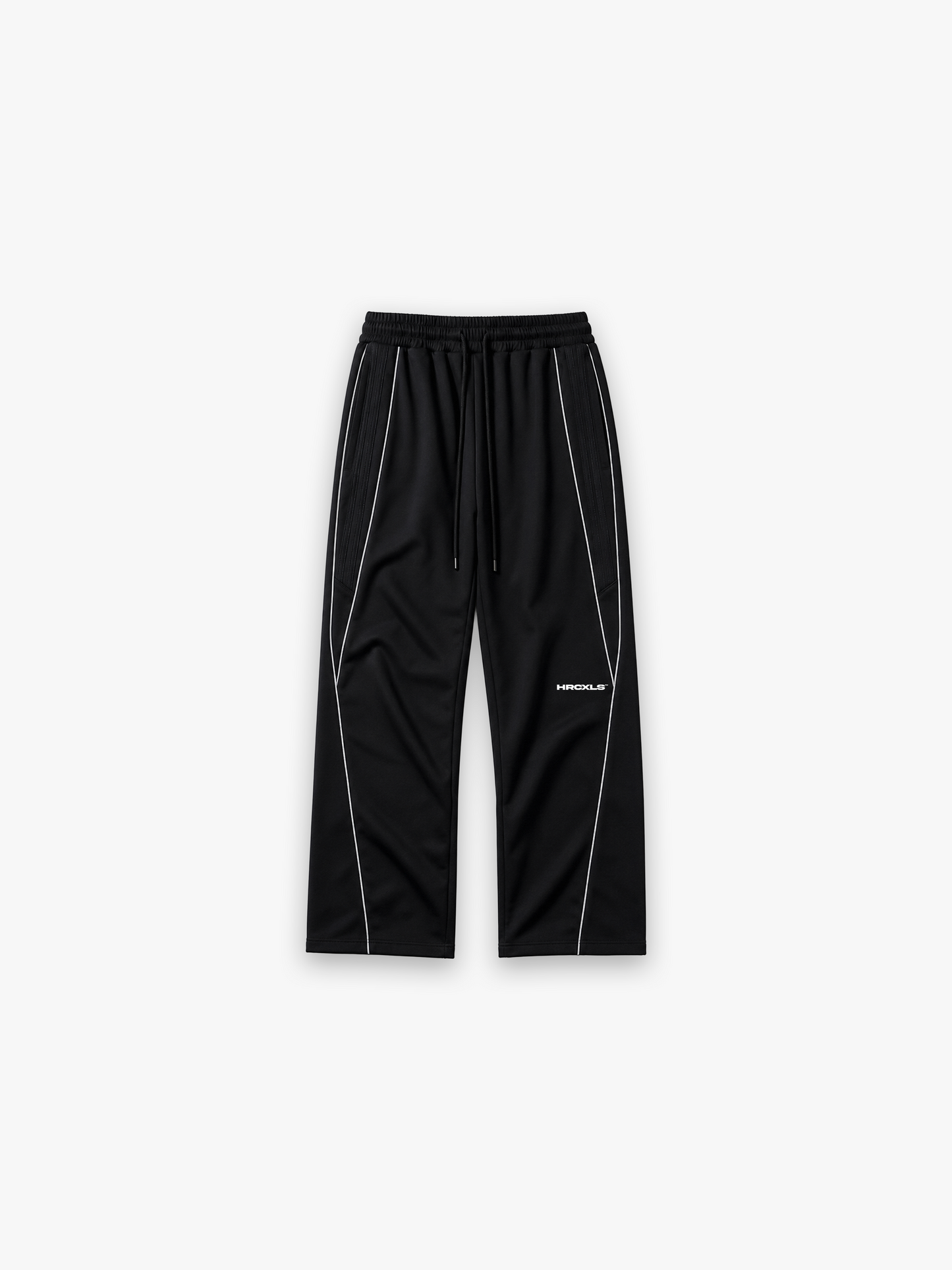 HCX 2026 match: Reflection Striped Straight-Leg Sweatpants - reflective black sweatpants