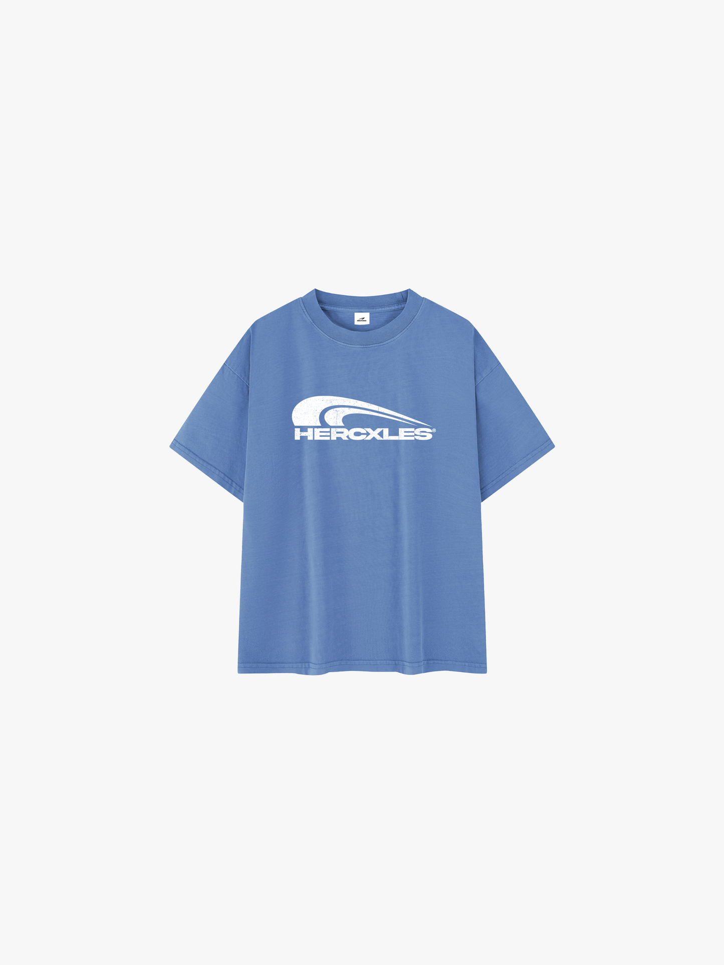 Rush Vintage Oversized T-Shirt - Cobalt Blue front flat lay
