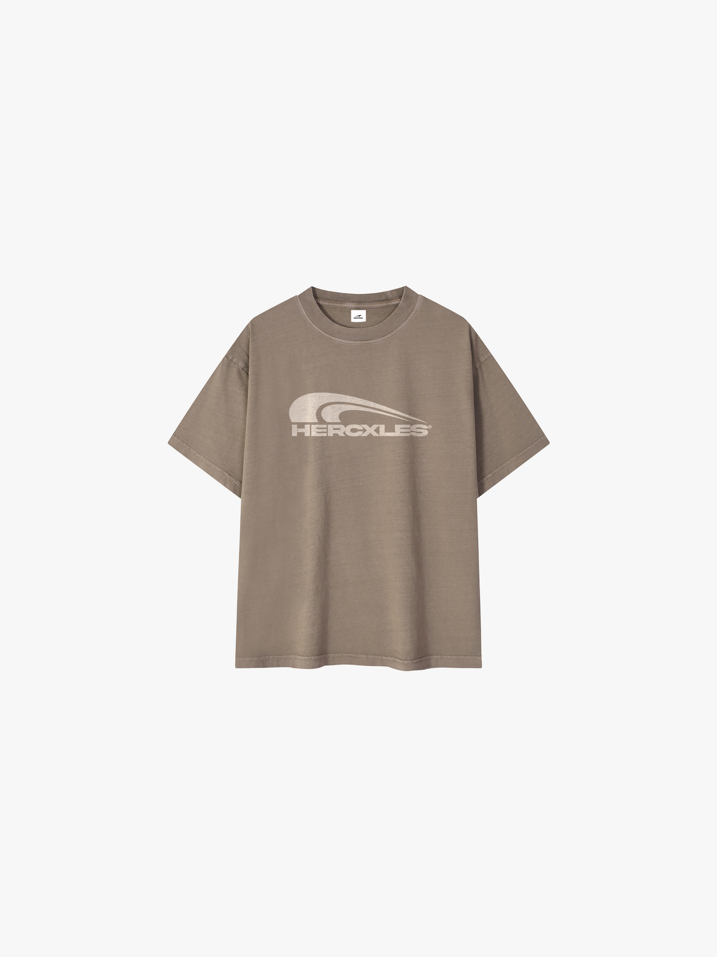 HERCXLES Rush Vintage T-Shirt in Coffee - front flat lay