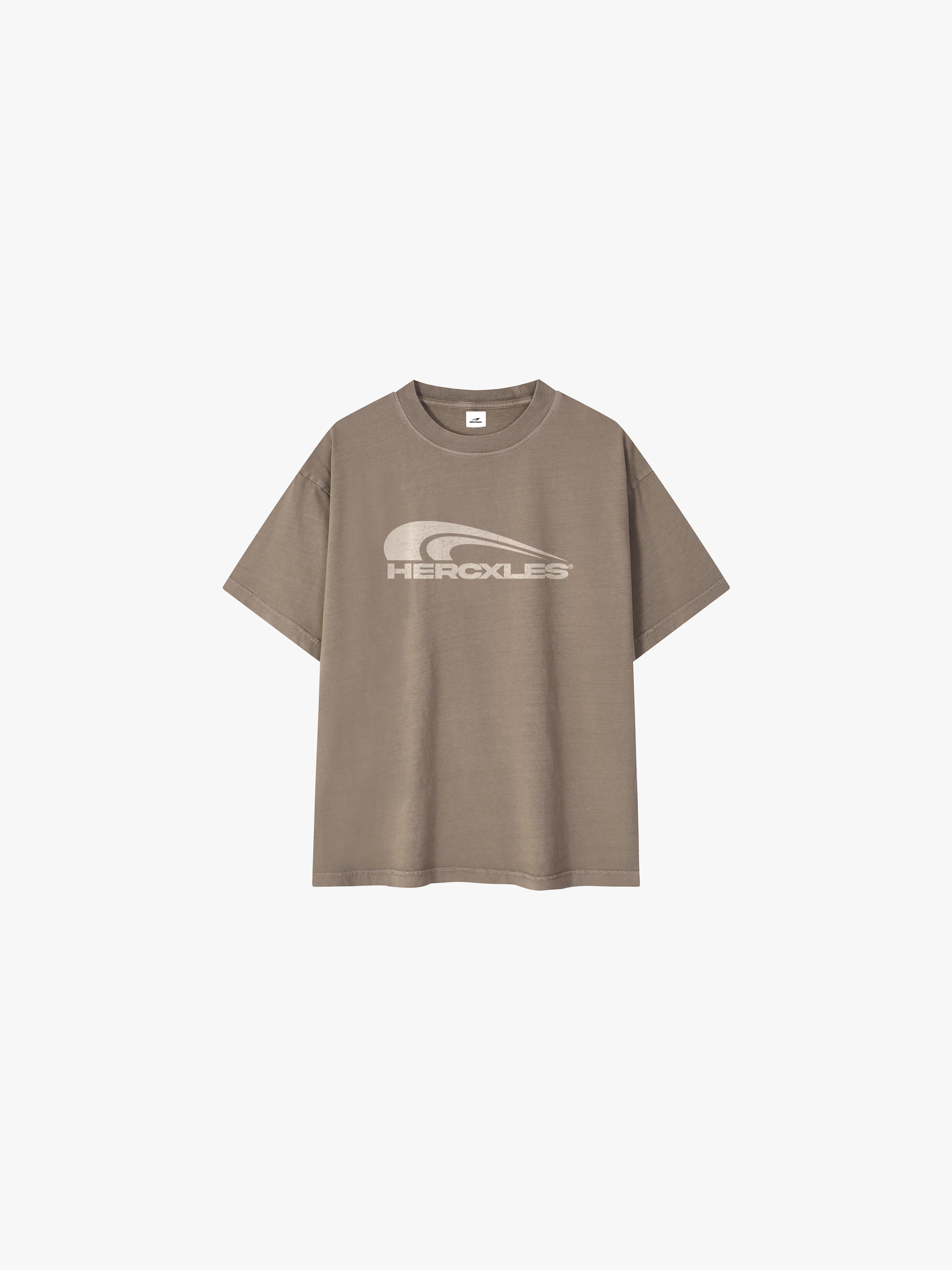 HERCXLES Rush Vintage T-Shirt in Coffee - front flat lay