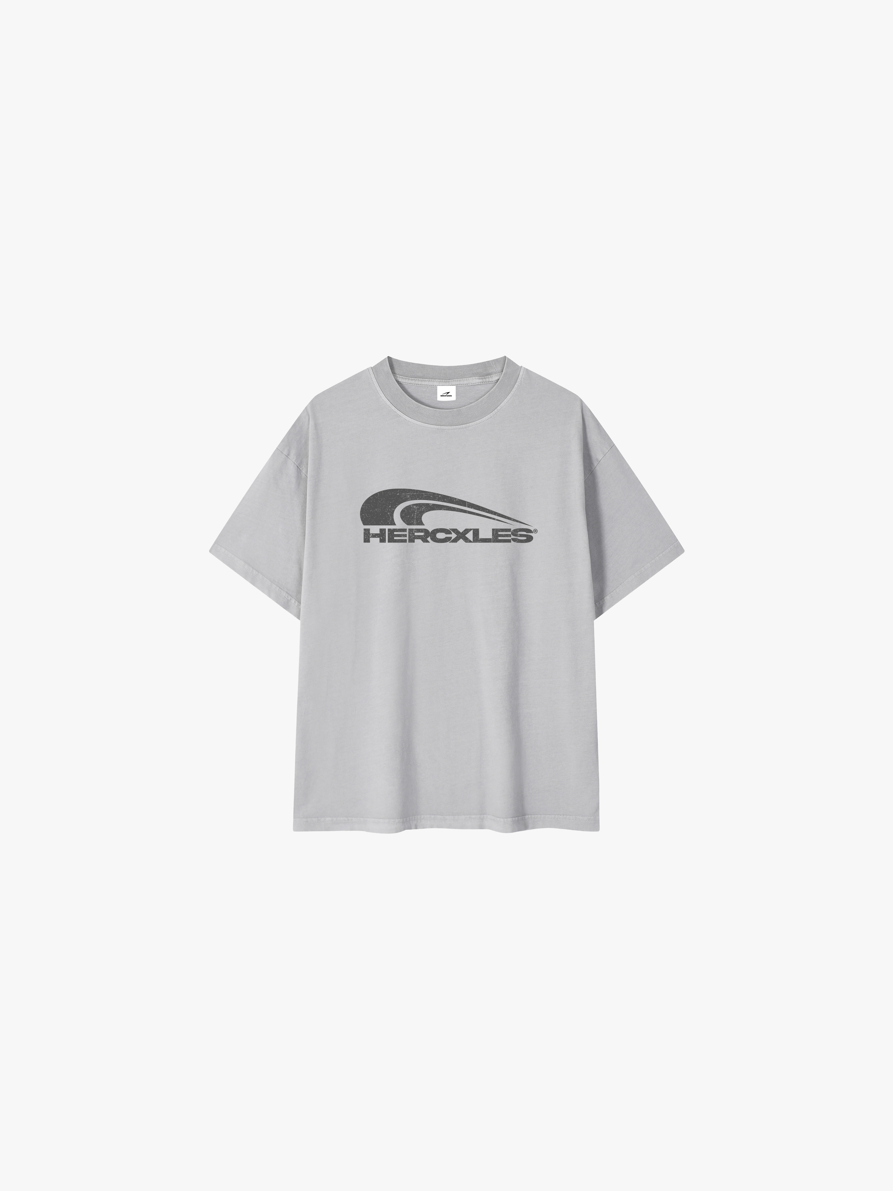 Rush Vintage Oversized T-Shirt - Light Grey front flat lay