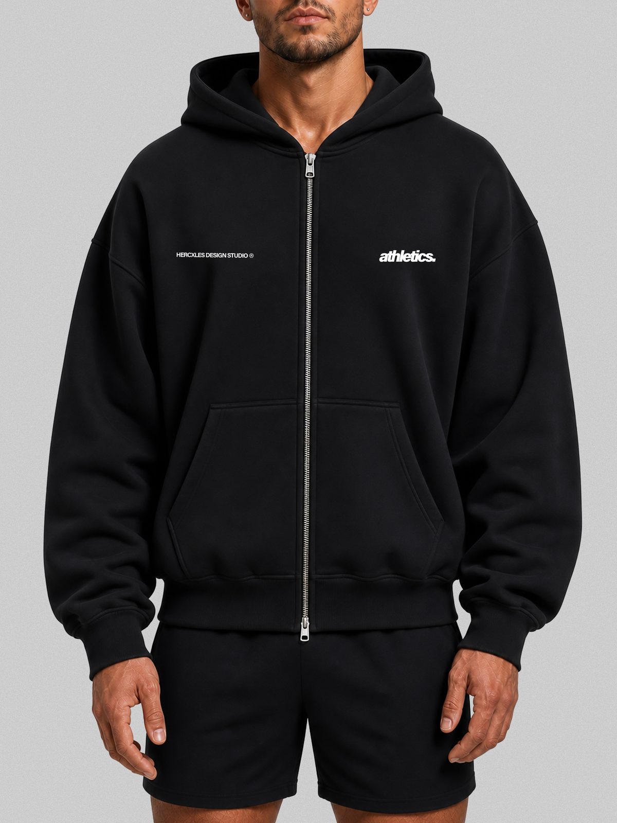 HERCXLES 2026: Athletics Zip Hoodie - zip hoodie athletics front