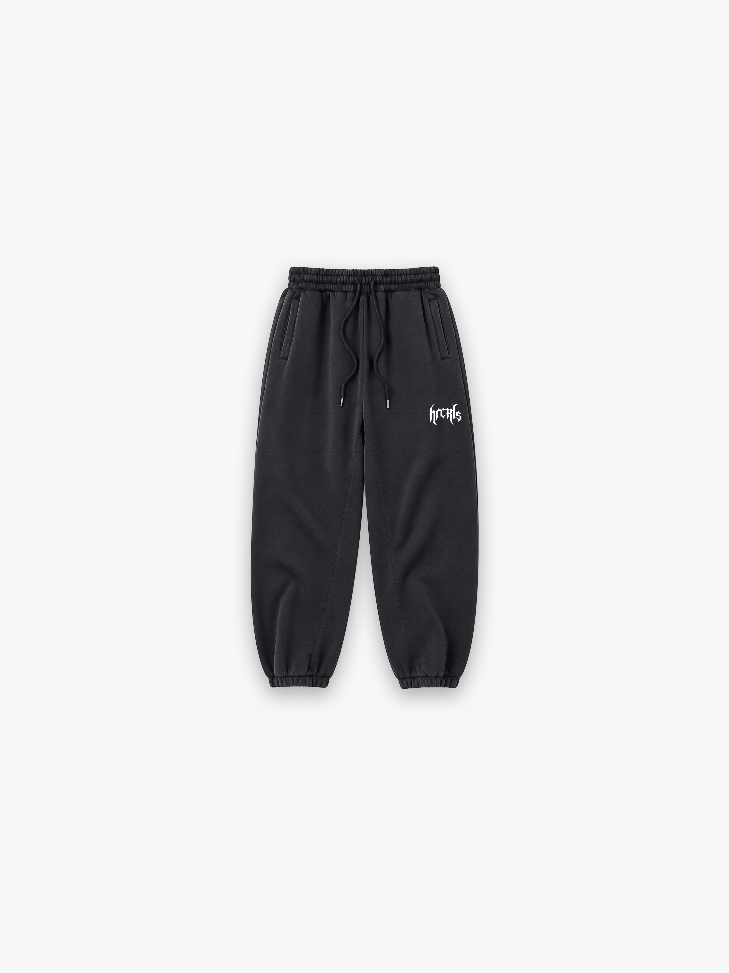 Gothic Oversized Sweatpants - Black flat lay front